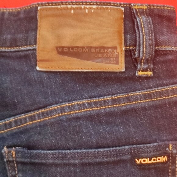Volcom Jeans Solver modern straight indigo blue men's size W28 L28 - Picture 4 of 9